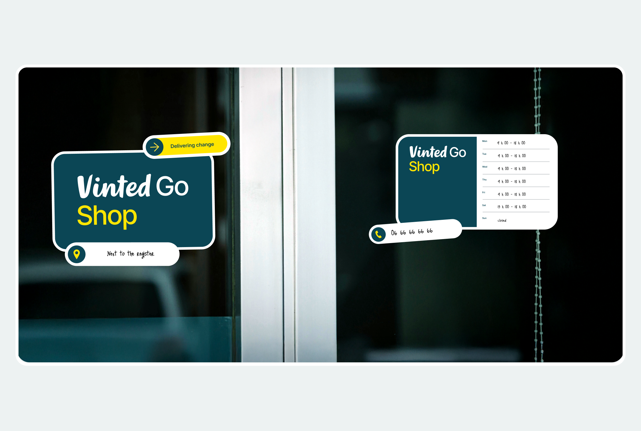 An image of vintedGo Shop's stickers in different combinations