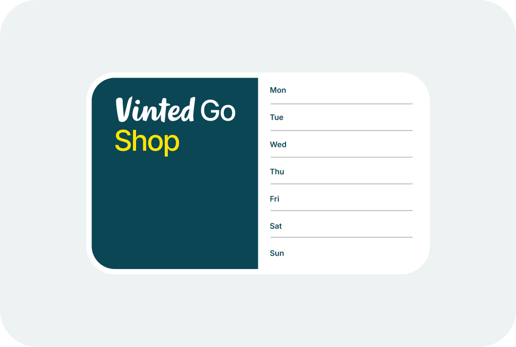 An image of vintedGo Shop's sticker with schedules